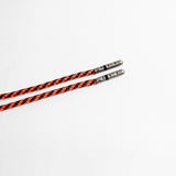 Navy & Orange Striped Dress Laces - The Roman