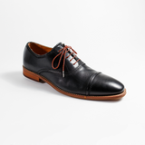 Navy & Orange Striped Dress Laces - The Roman