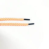 Peach & Fuchsia Flat Ticked Sneaker Laces - The Roman