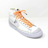 Peach & Fuchsia Flat Ticked Sneaker Laces - The Roman