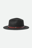 Brixton Messer Fedora - Black (M and L) - The Roman