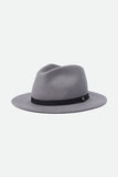 Brixton Messer Packable Fedora - Charcoal - L - The Roman